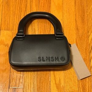 Lululemon Black Leather Alt. Top Handle Mini Belt Bag SLNSH Collection *NEW*
